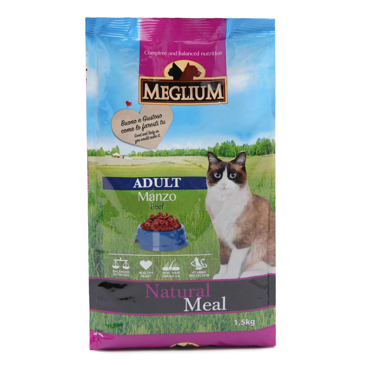 Корм сухой для кошек Meglium Adult 1.5кг говядина - фото 2