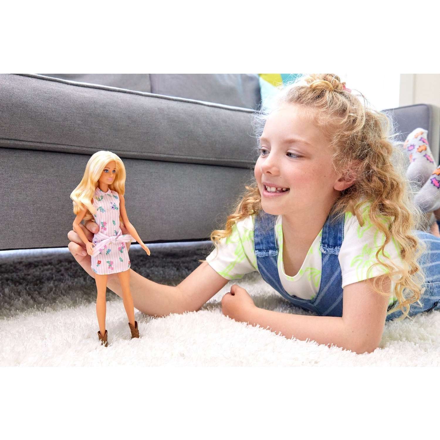 Кукла Barbie Игра с модой 119 Платье-рубашка с цветочным принтом FXL52 FBR37 - фото 9