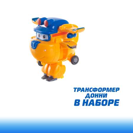 Игровой набор Super Wings Машина Рэми с мини-роботом трансформером Донни