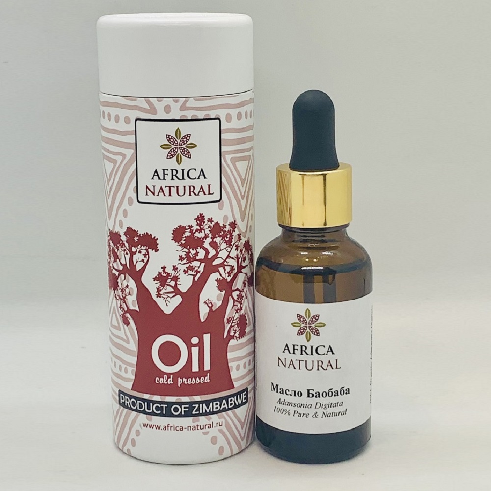 Масло баобаба холодного отжима Africa Natural Baobab Oil Organic для лица и тела из Африки 30 мл - фото 1