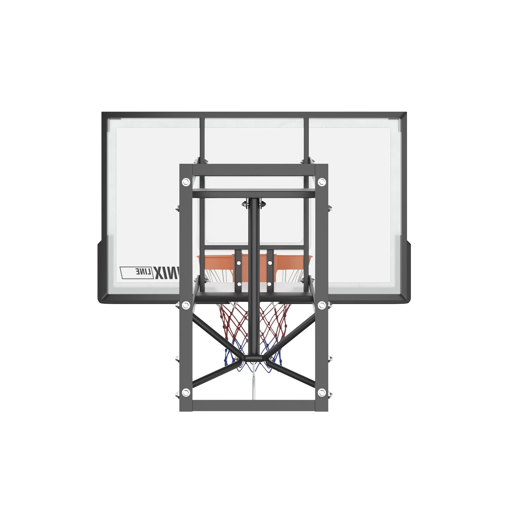 Баскетбольный щит UNIX line из поликарбоната в стальной раме B-Backboard-PC размер щита диаметр кольца R45 - фото 11