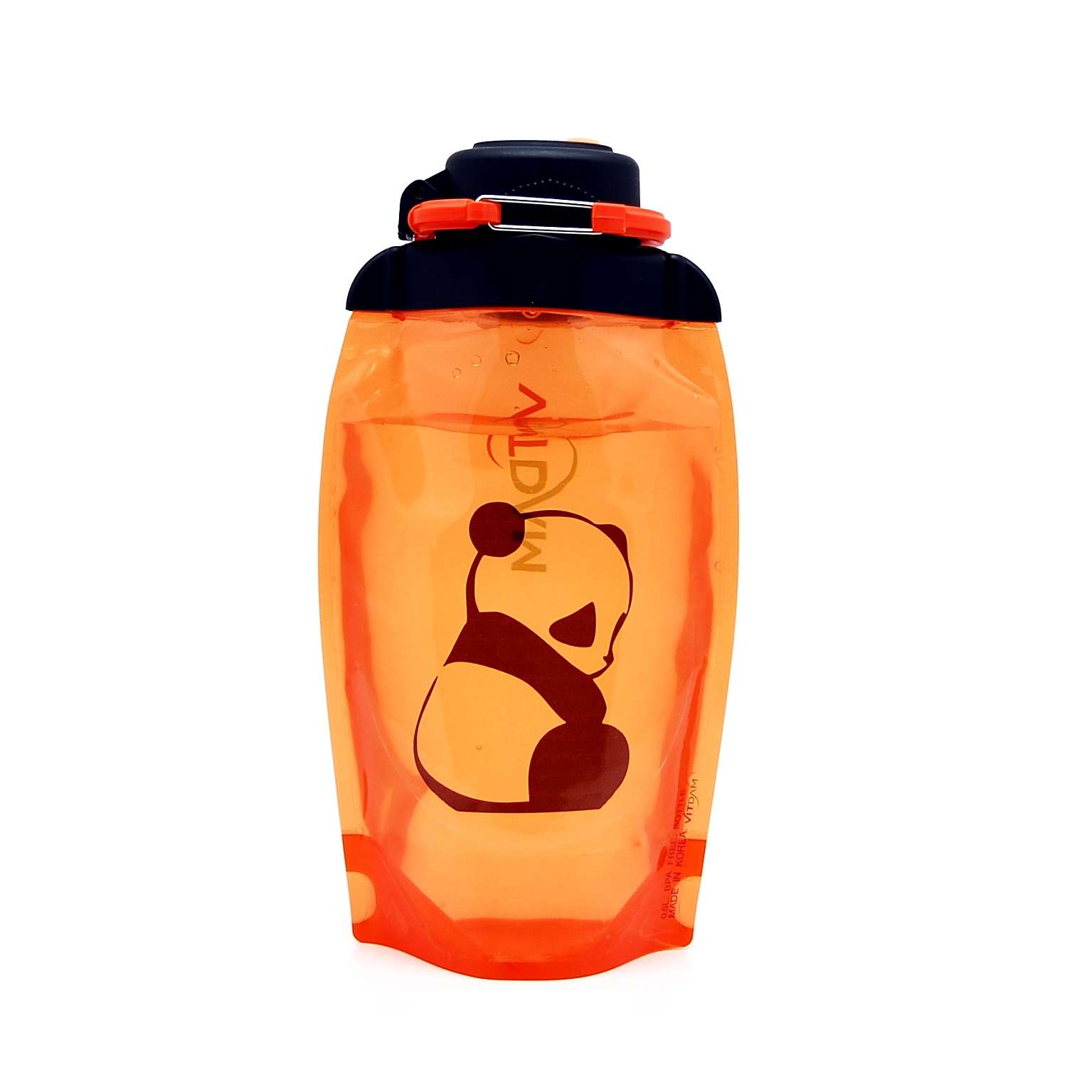 Бутылка для воды складная VITDAM оранжевая 500мл B050ORS 1411 - фото 1