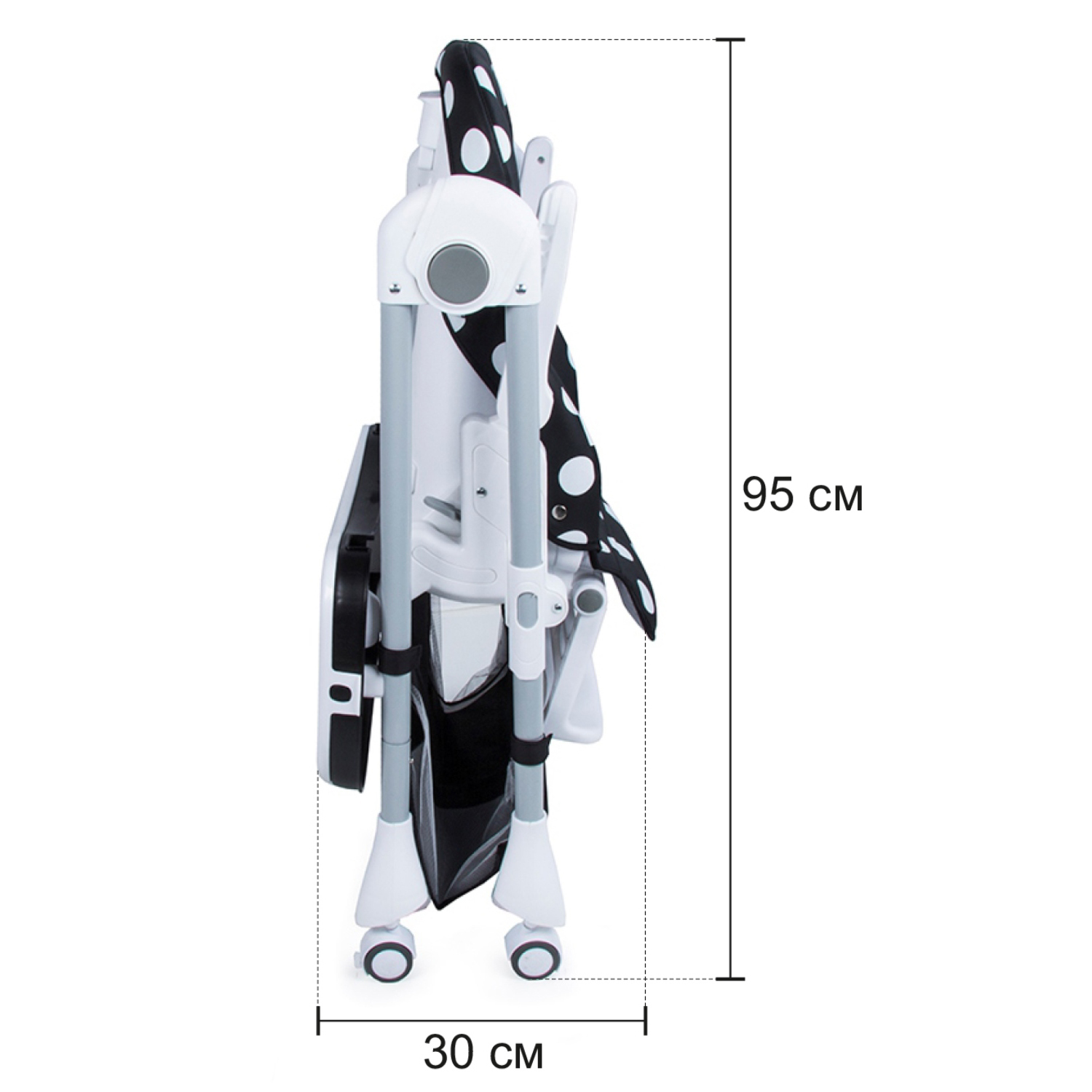 Стульчик для кормления Aricare Black Dots ACE1014-B-PU02 - фото 6