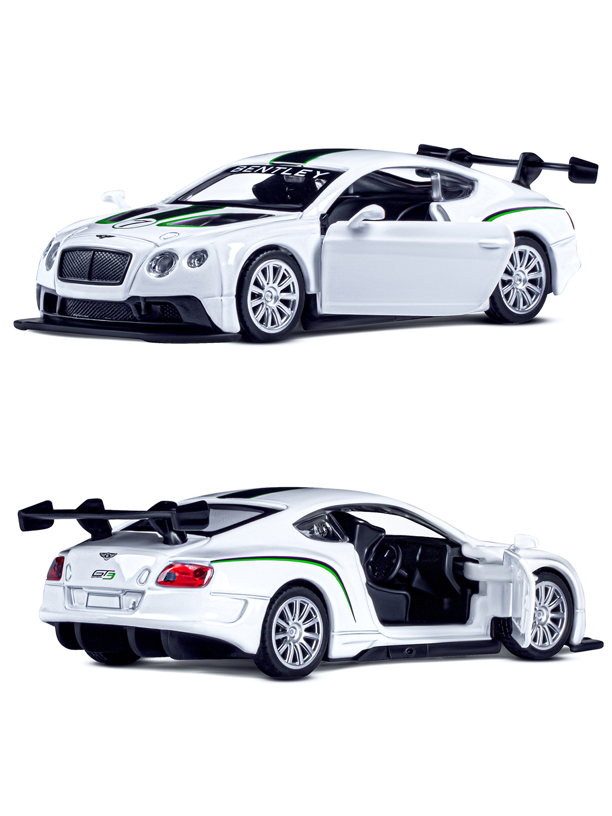 Автомобиль АВТОпанорама Bentley 1:43 белый JB1200135 - фото 6