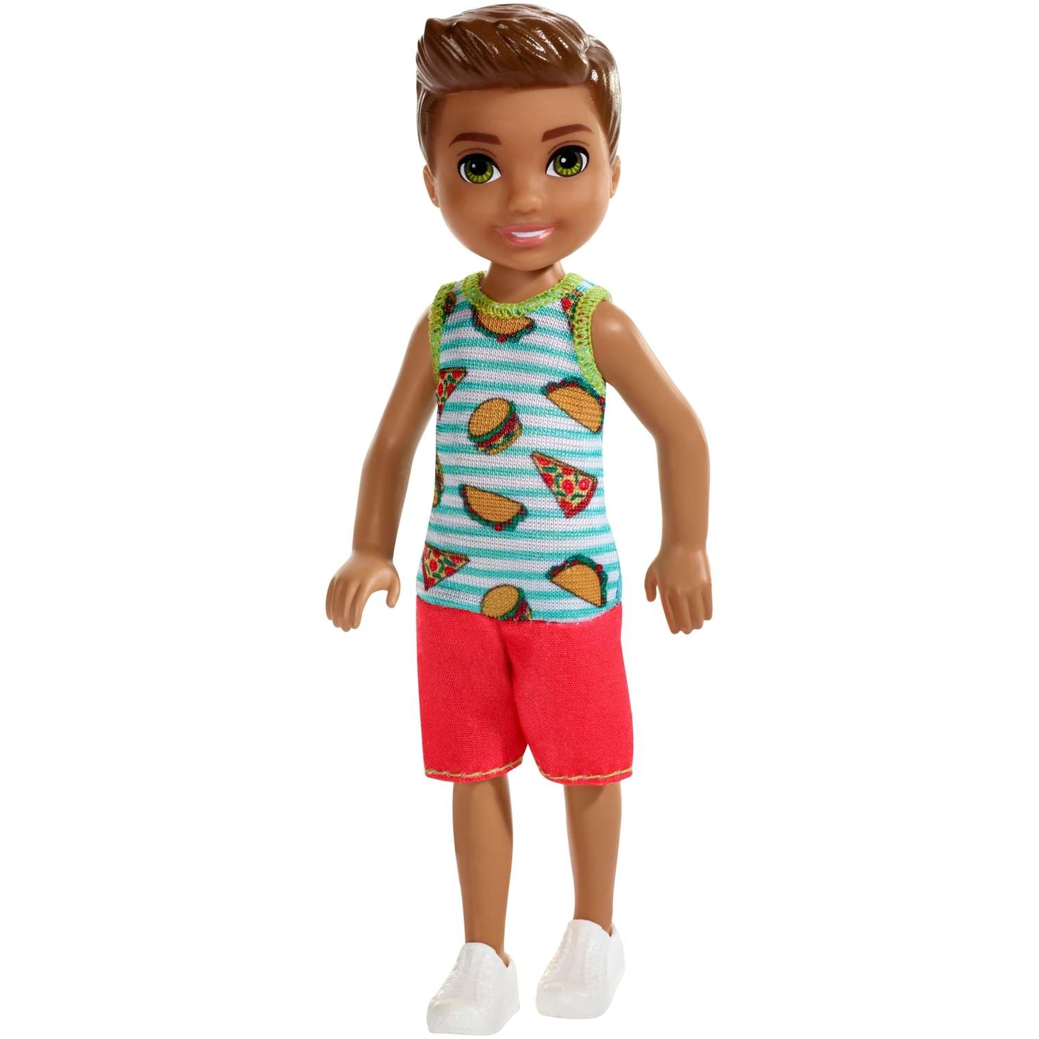 Кукла Barbie Челси Шатен в комбинезоне с пиццей FXG78 DWJ33 - фото 1