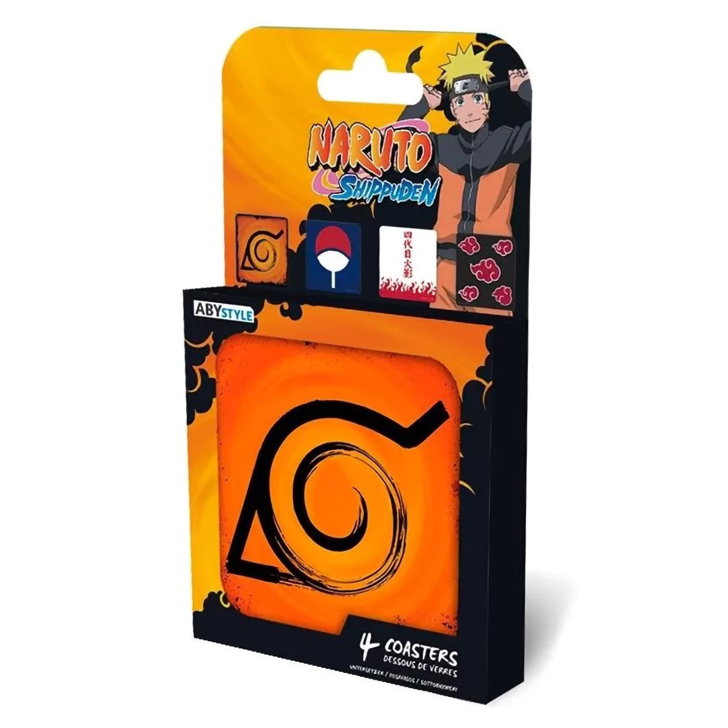 Подставки под напитки ABYStyle Naruto Shippunden Emblem 4шт. ABYCOS007 - фото 2