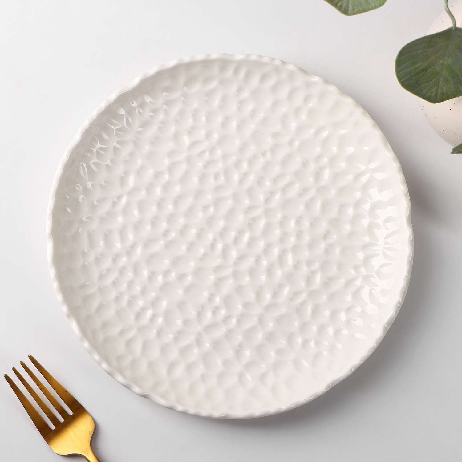Тарелка Sima-Land керамическая десертная «Воздушность» d=20 5 см цвет белый - фото 1