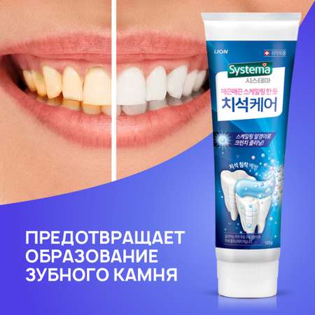 Зубная паста Lion против образования зубного камня Systema tartar 120 гр