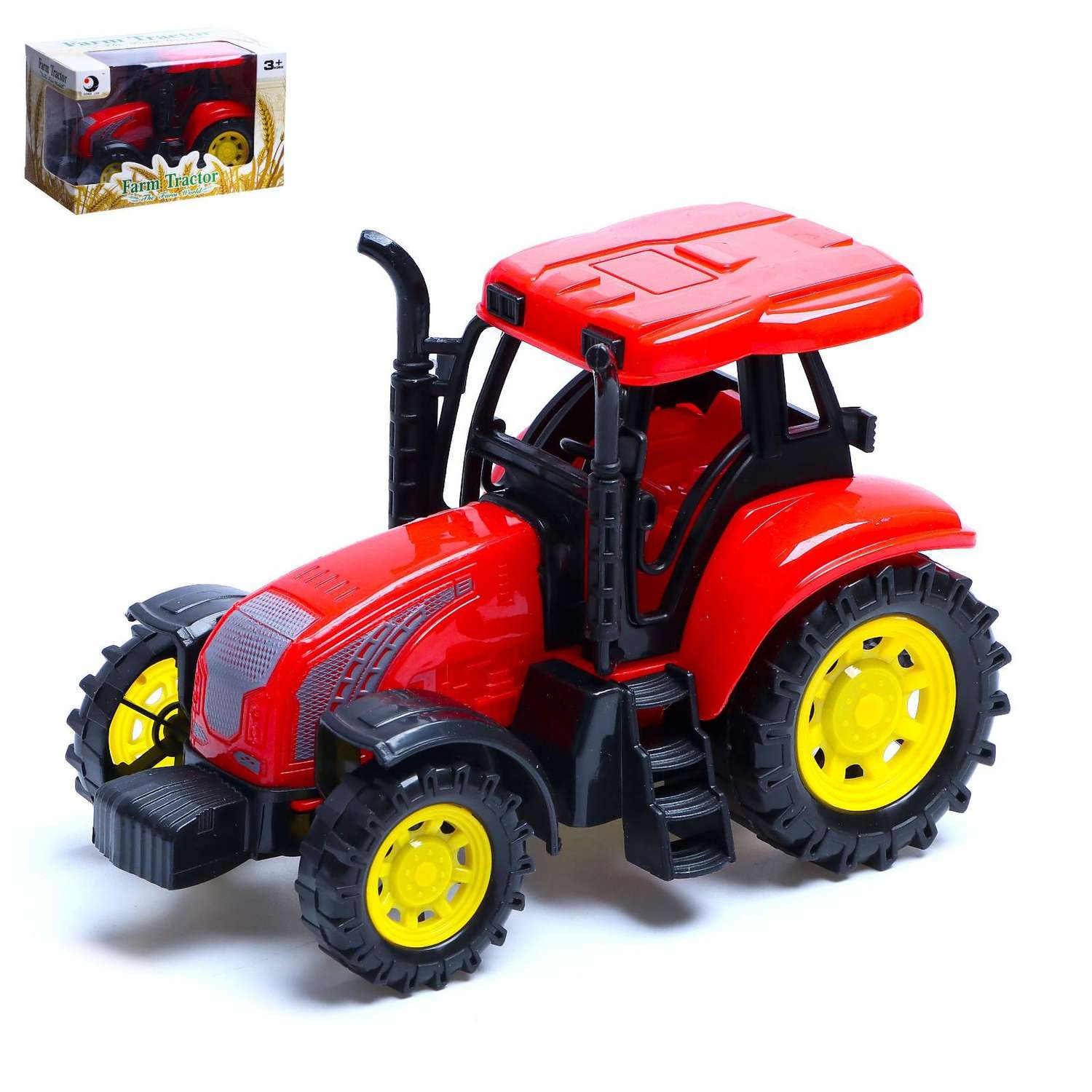 Трактор Sima-Land инерционный «Сельскохозяйственный». цвет красный 6623277 - фото 1