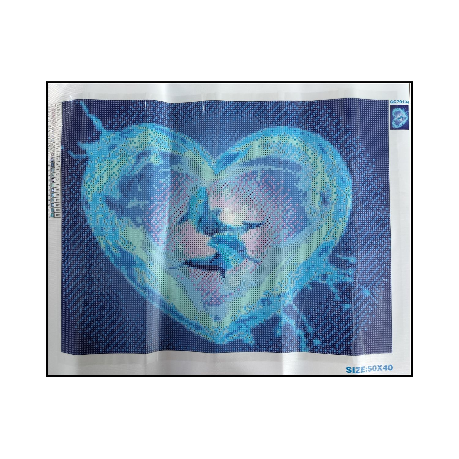 Алмазная мозаика Seichi Сердце из воды 40х50 см - фото 3