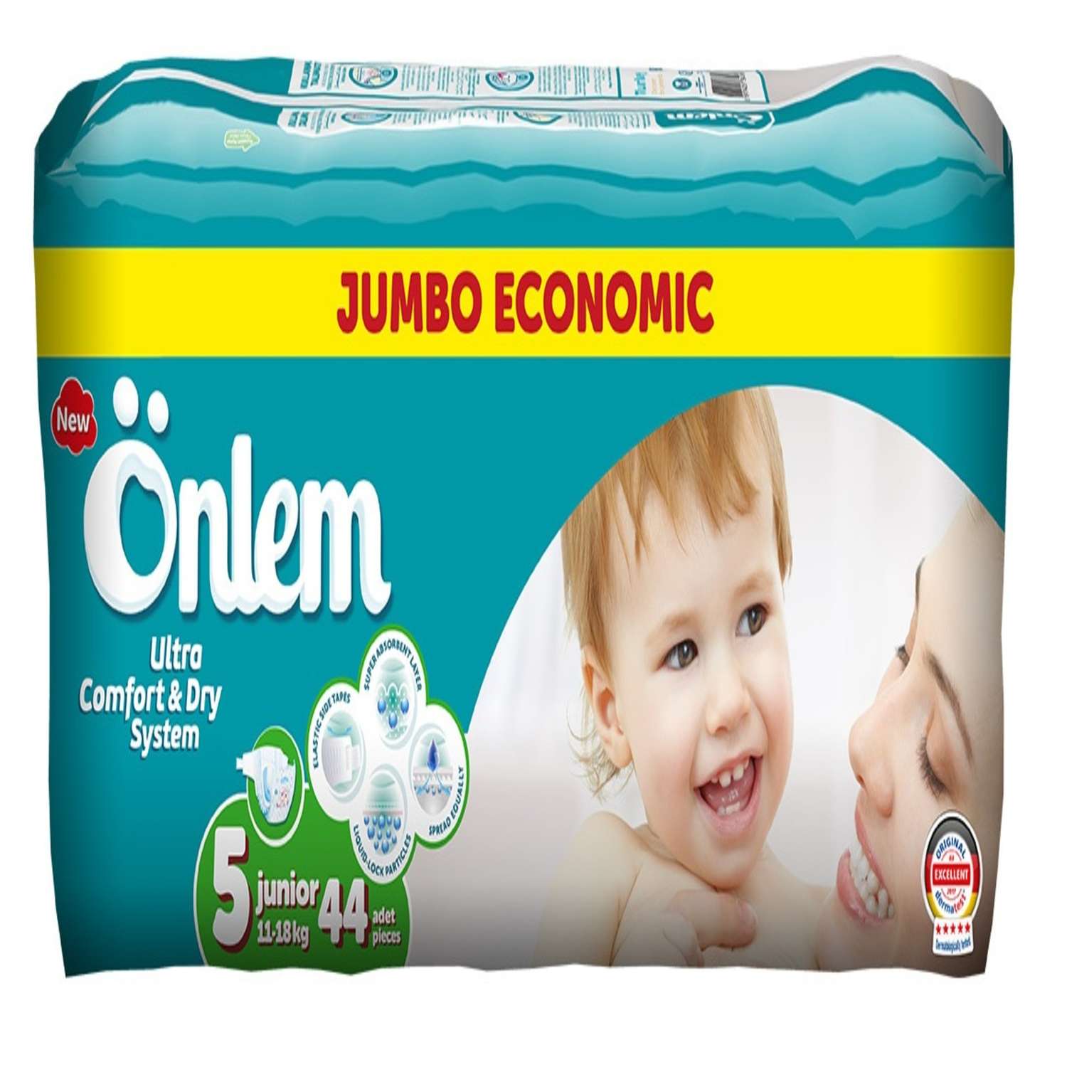 Подгузники Onlem Ultra Comfort Dry System для детей 5 11-18 кг 44 шт - фото 1