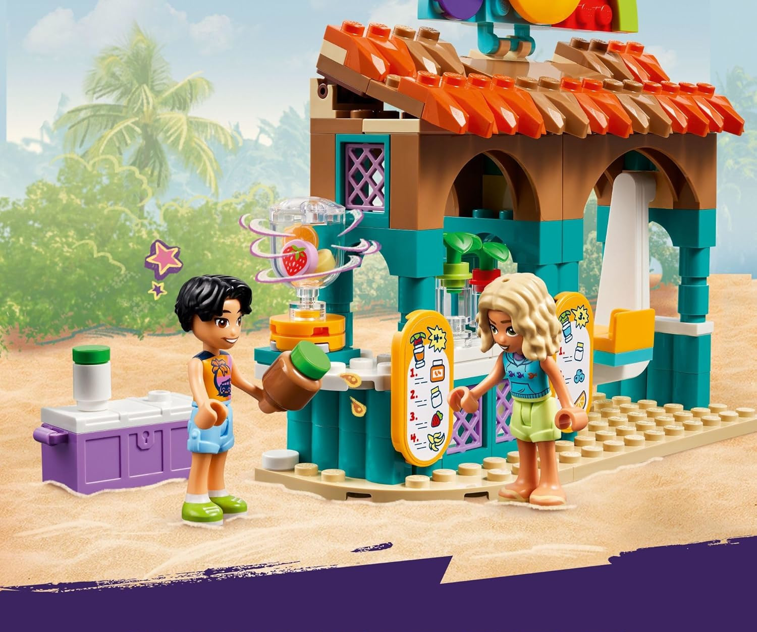 Конструктор LEGO Friends Подставка для пляжного смузи 42625 - фото 9