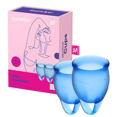 Менструальная чаша Satisfyer Free confident Menstrual Cup blue Набор 2 шт