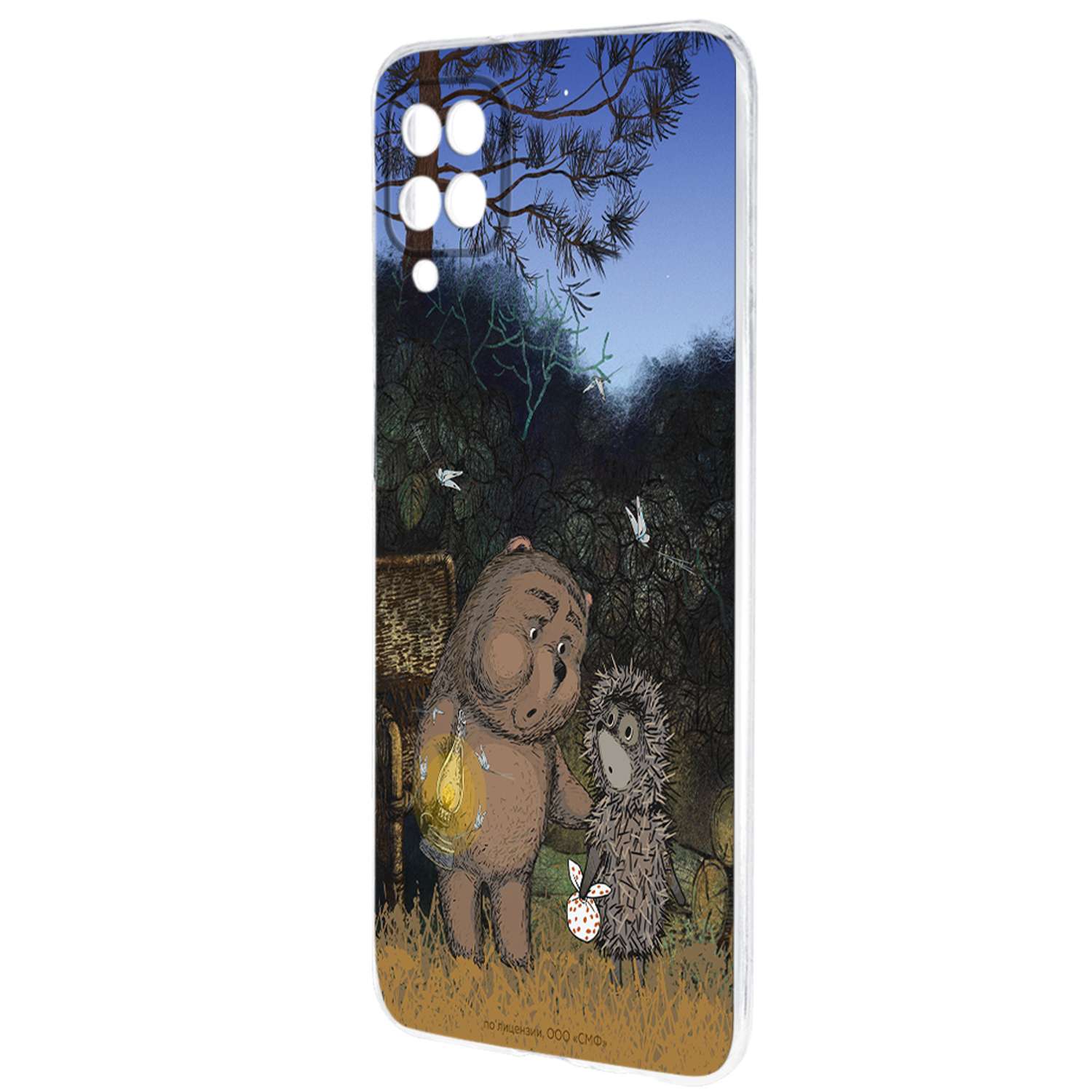 Силиконовый чехол Mcover для смартфона Samsung A12 Союзмультфильм Ежик в тумане и медвежонок - фото 1