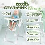 Стульчик для кормления ZEEDIS Relaxy 3в1 качели шезлонг зеленый S2-M