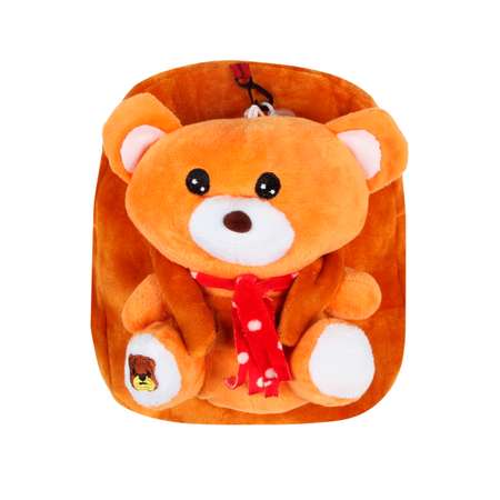 Рюкзак с игрушкой Little Mania коричневый Мишка кэмел