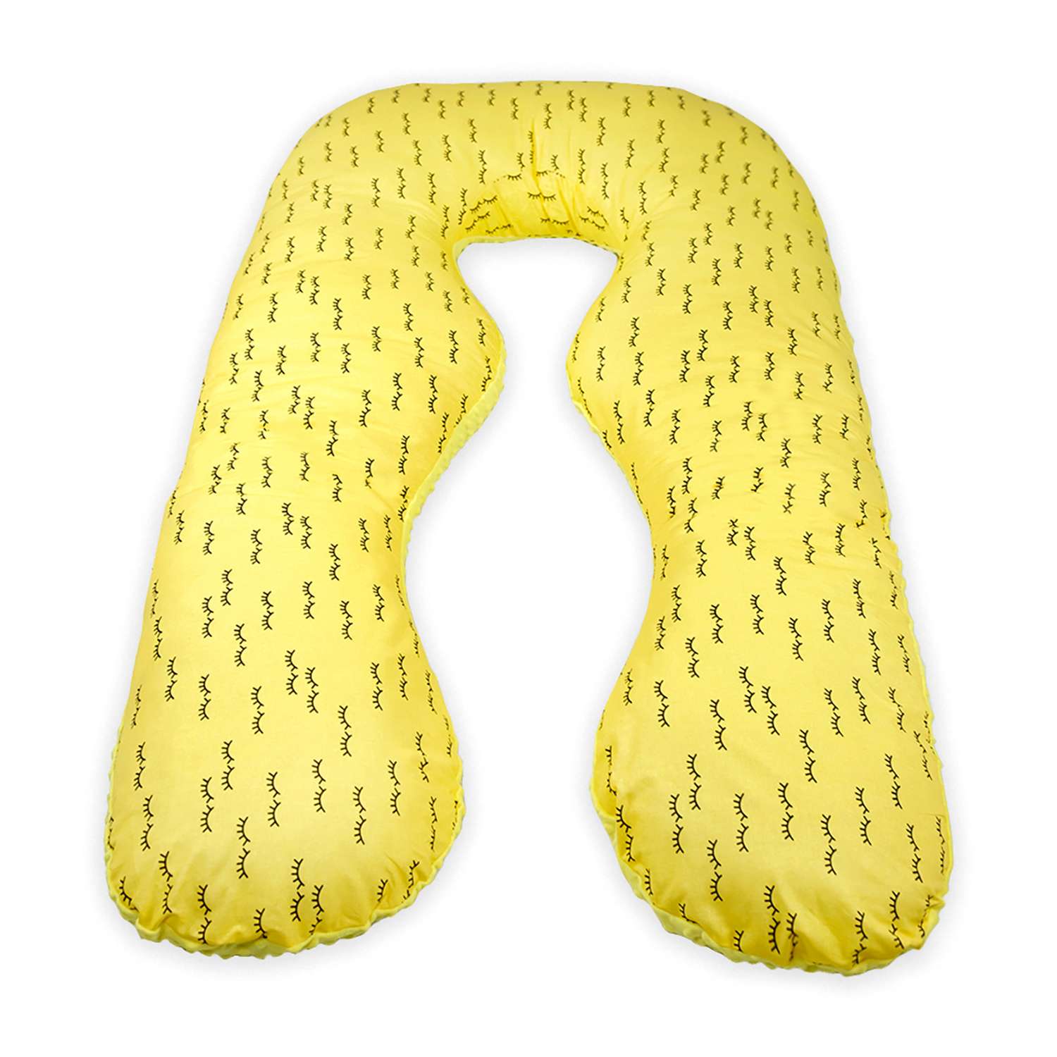 Подушка для беременных AmaroBaby анатомическая 340х72 см Реснички желтая - фото 1