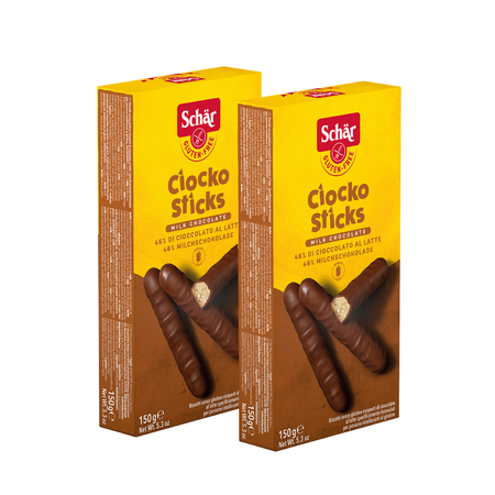 Печенье Dr.Schar Ciocko Sticks в молочном шоколаде без глютена 150г*2шт