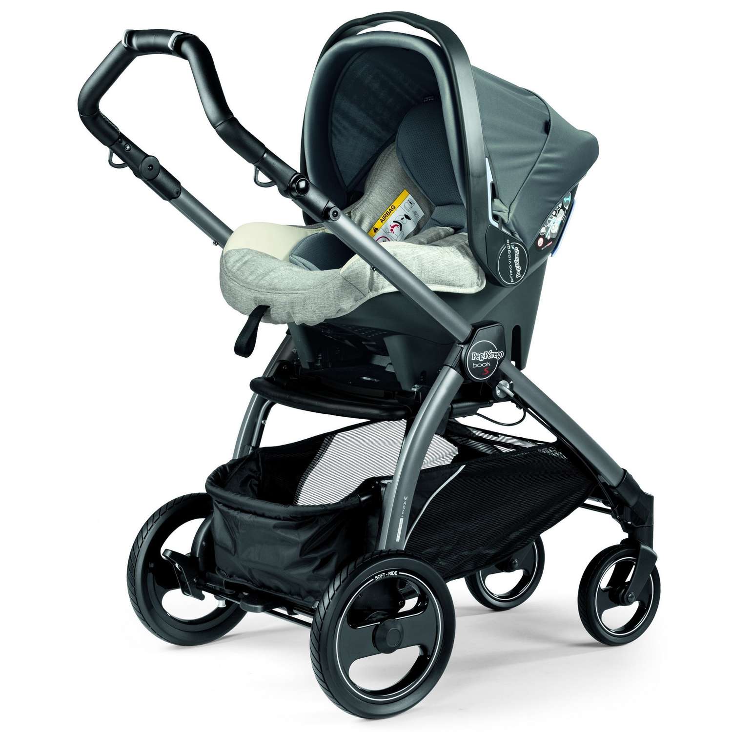 Коляска 3в1 Peg-Perego Book S Elite Modular Luxe Opal - фото 3