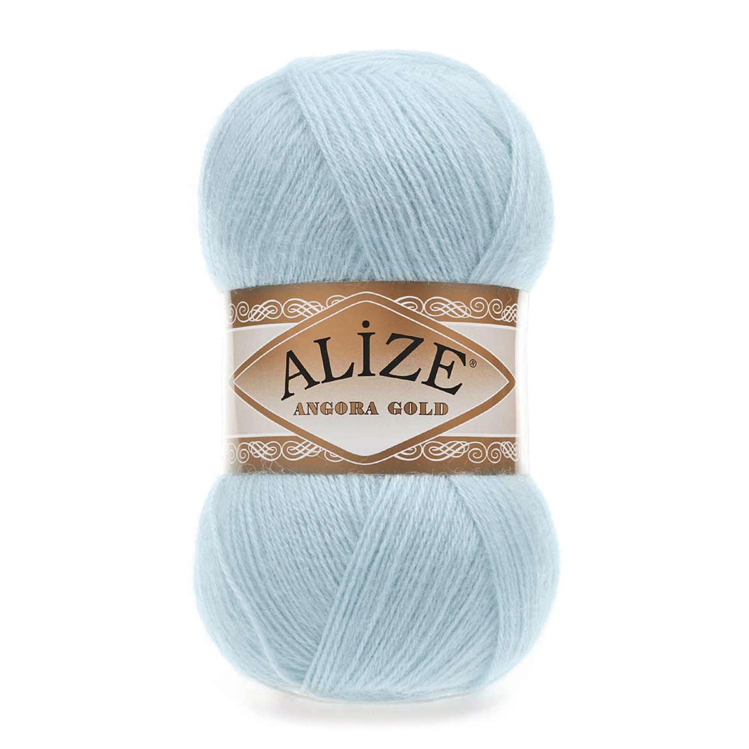 Пряжа Alize мягкая теплая для шарфов кардиганов Angora Gold 100 гр 550 м 5 мотков 514 голубой лед - фото 6