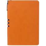 Бизнес-тетрадь Attache Light Book А5 112 листов линия цветной срез кожзаменитель оранжевый