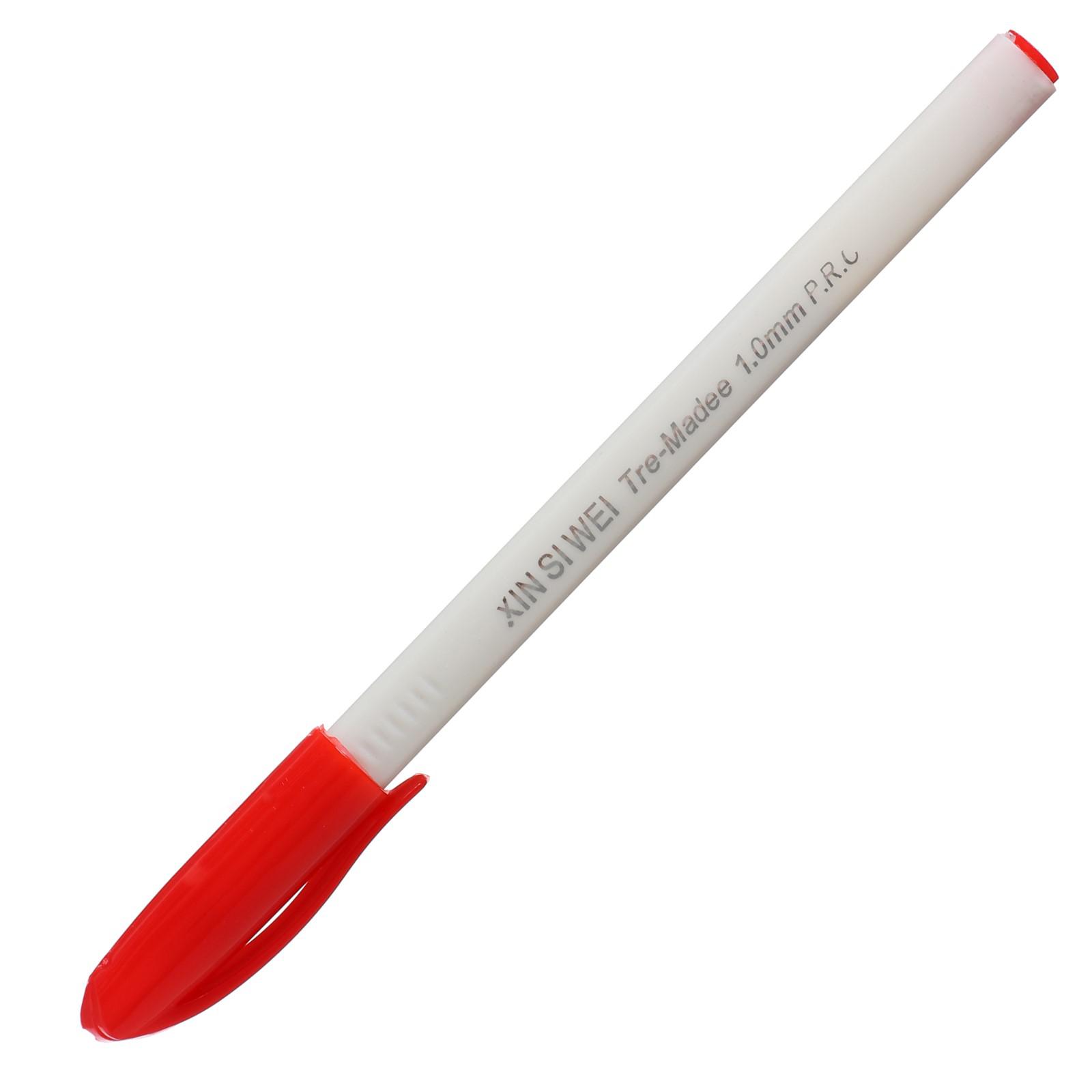 Ручка Sima-Land 1.0 мм корпус серый треугольный красный - фото 1