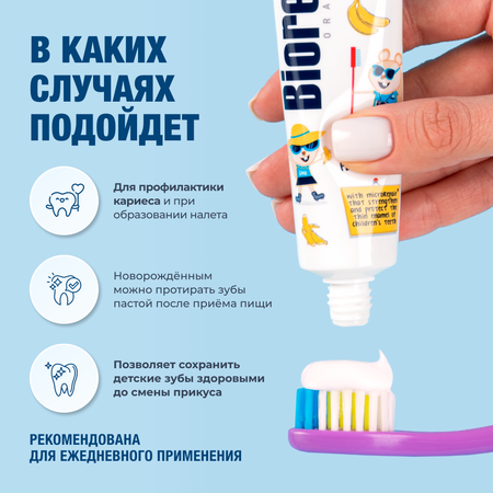 Зубная паста Biorepair Kids с бананом 50 мл