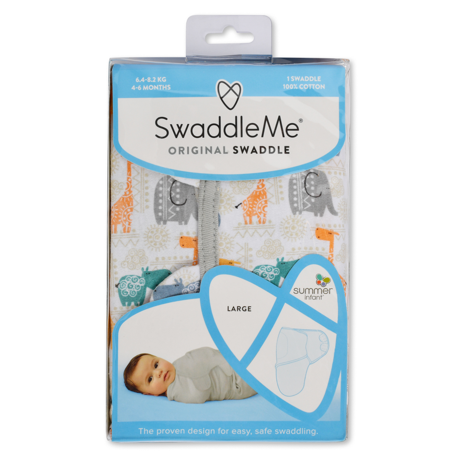 Конверт для пеленания Summer Infant SwaddleMe на липучке L 6-10 кг в ассортименте - фото 5