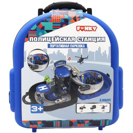 Парковка Funky Toys Полицейский патруль многоуровневый