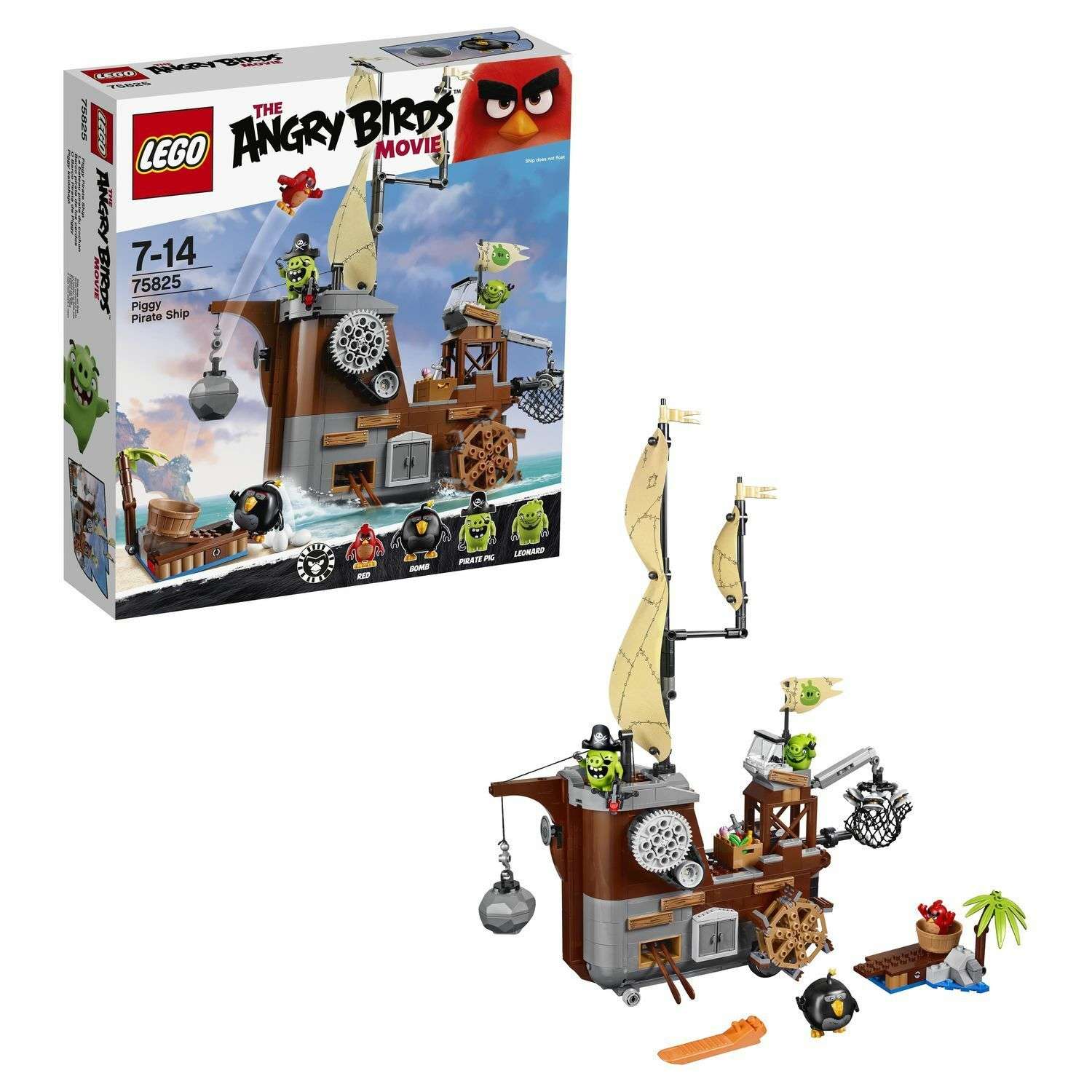 Конструктор LEGO Angry Birds Пиратский корабль свинок (75825) - фото 1