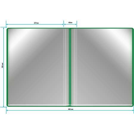 Папка Бюрократ 80шт вкладышей A4 пластик 0.8мм зеленый