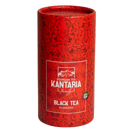 Черный крупнолистовой чай KANTARIA с барбарисом в тубе