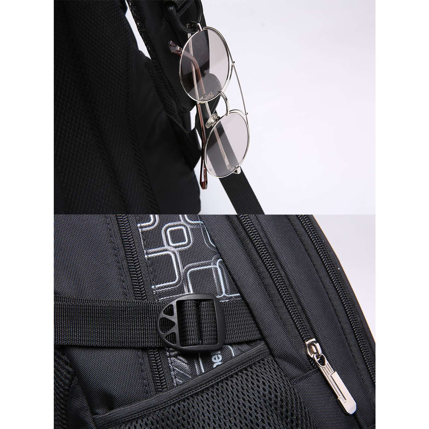 Рюкзак школьный Evoline большой черный серый EVOS-320 - фото 5