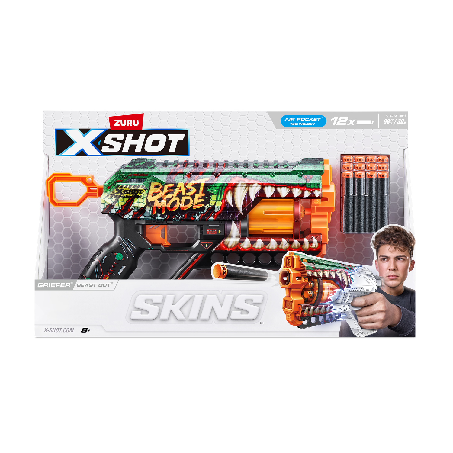 Бластер XSHOT Скинс Грифер Монстр 36561А - фото 10