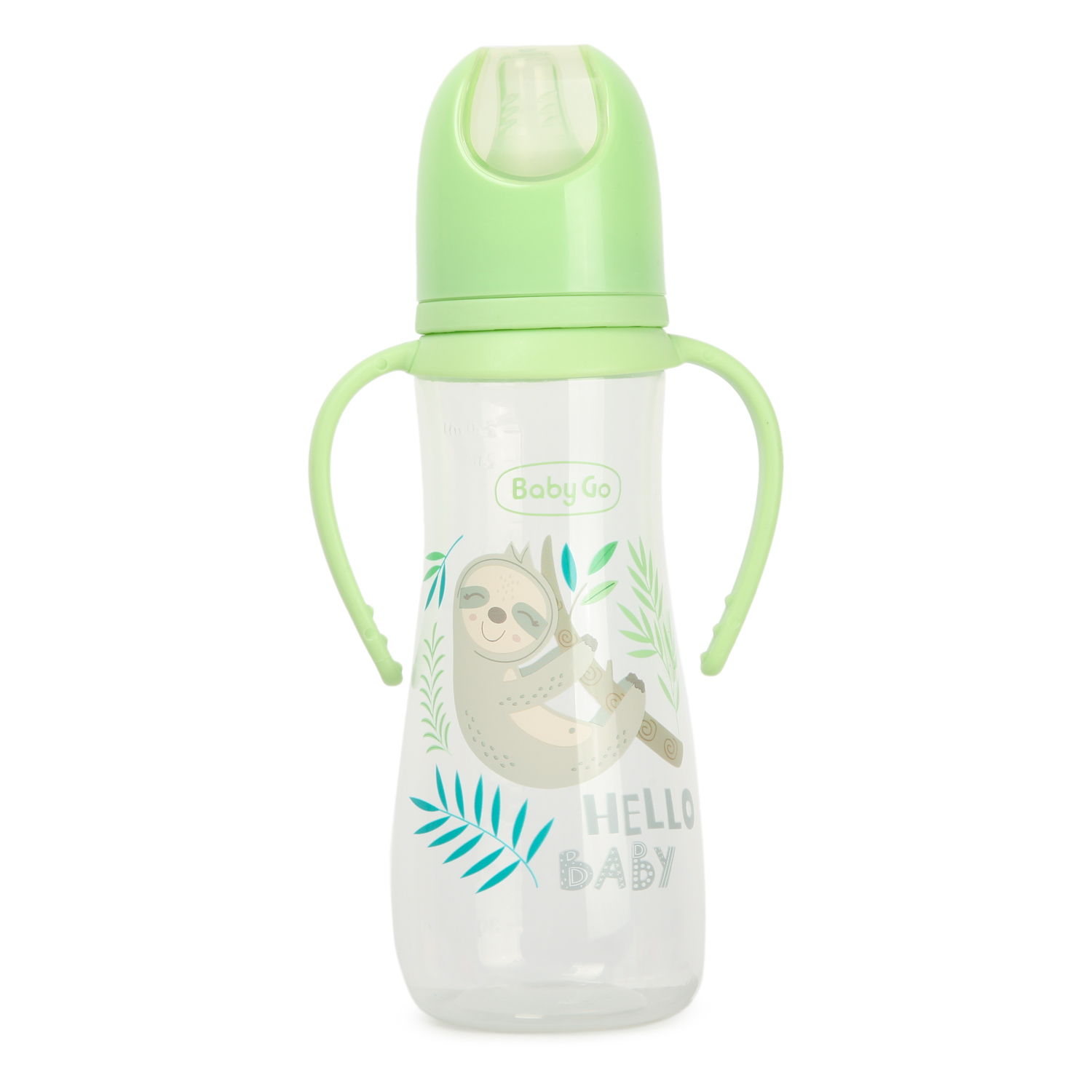 Бутылочка BabyGo с ручками 250мл Green Z-001B - фото 1