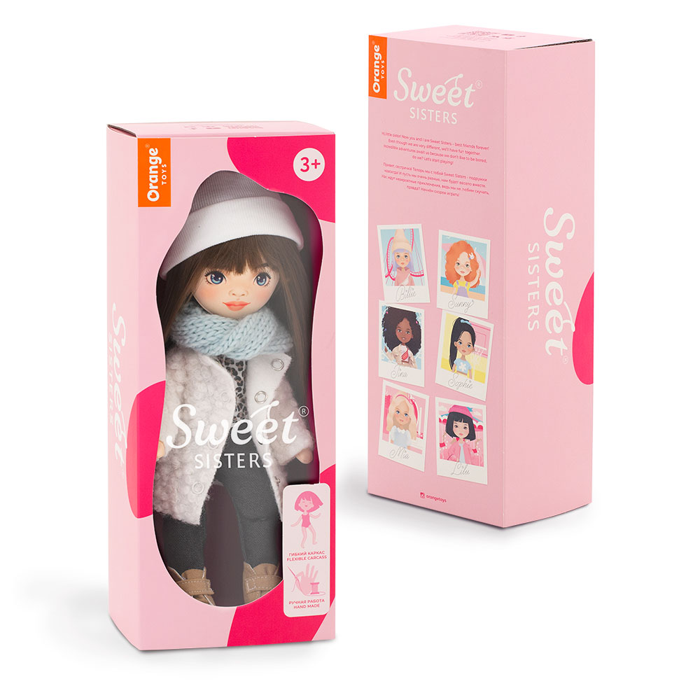 Кукла Orange Toys Sweet Sisters Sophie в белой шубке 32 см Серия Европейская зима SS03-09 - фото 2