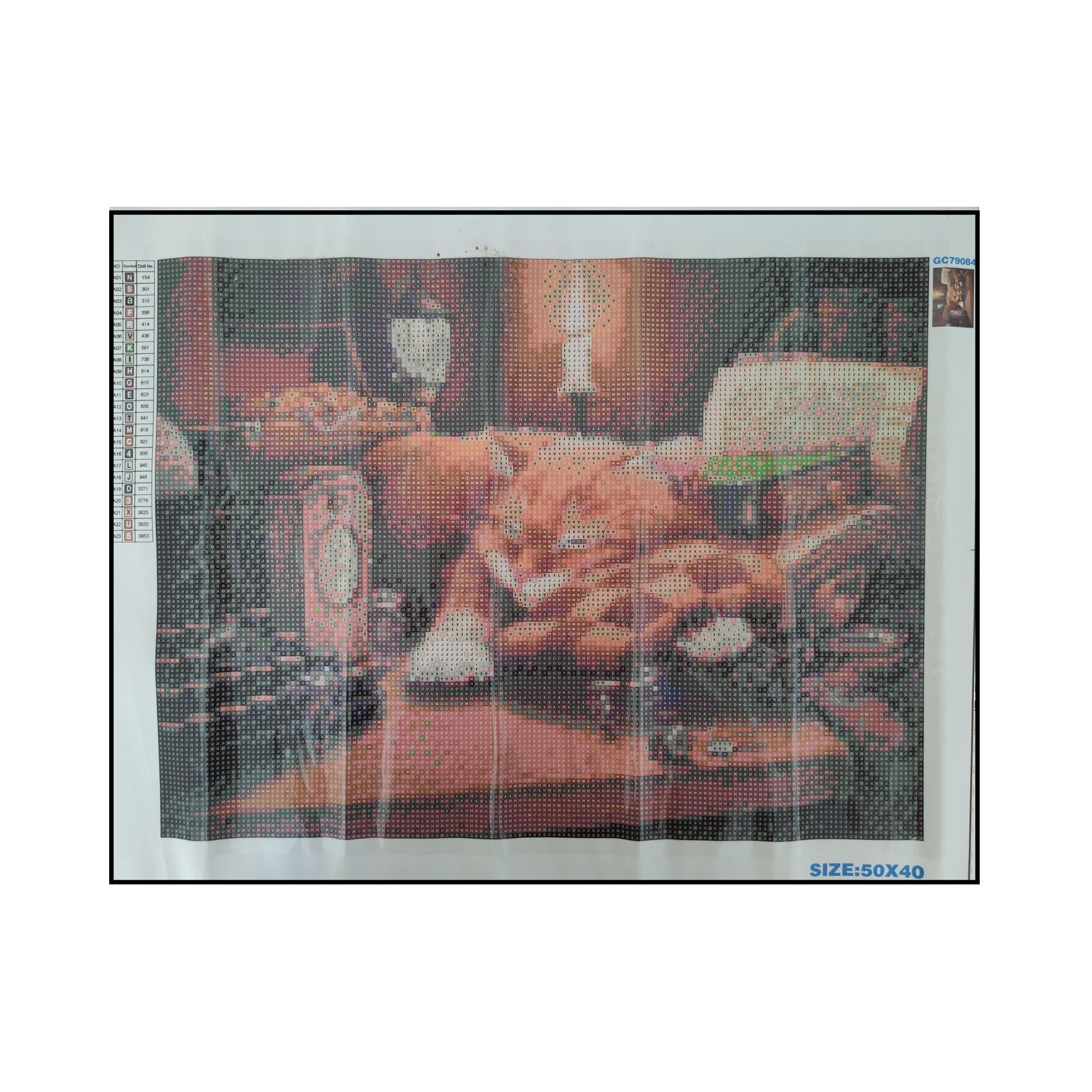 Алмазная мозаика Seichi Спящий кот 40х50 см - фото 2