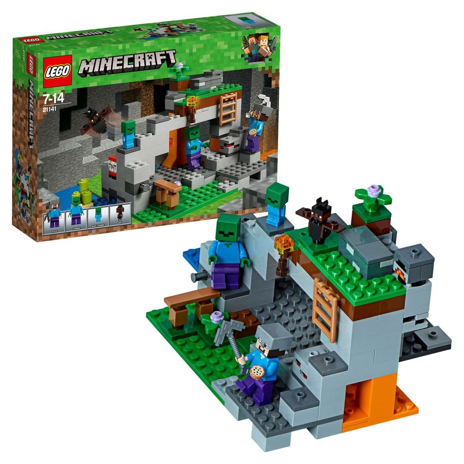 Конструктор LEGO Minecraft Пещера зомби 21141 - фото 1