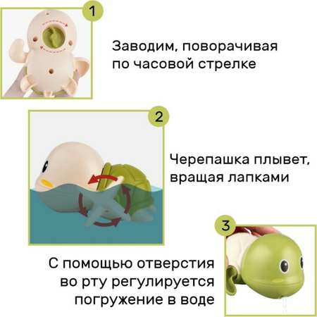 Набор игрушек для купания S+S Яйцо-лейка и заводная черепаха