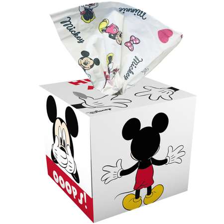 Салфетки бумажные выдергушки World cart Микки Маус с рисунком 3 слоя 56 штук в упаковке