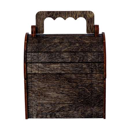 Копилка Letters деревянная сундук с замком