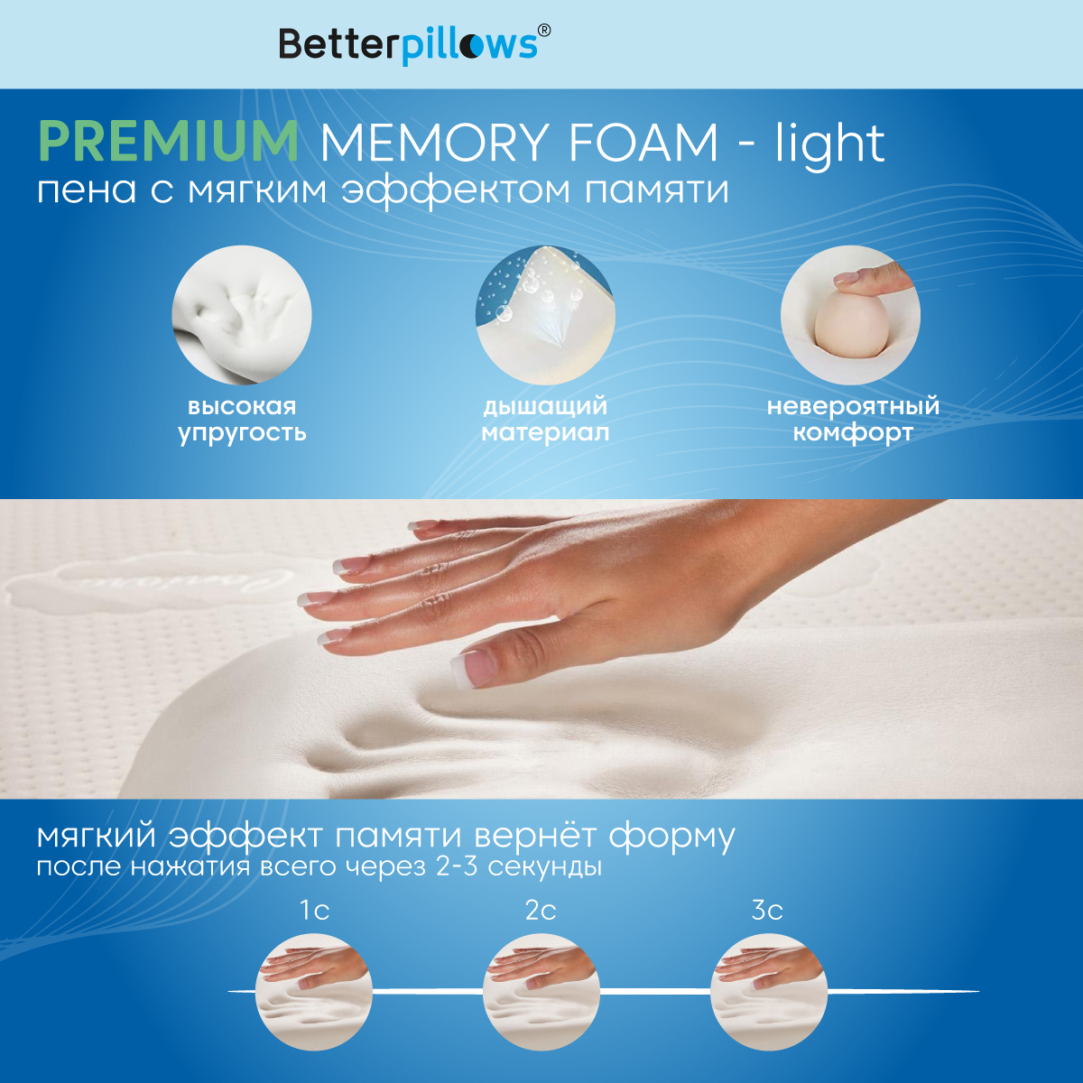 Подушка ортопедическая Betterpillows Comfort XL - фото 4