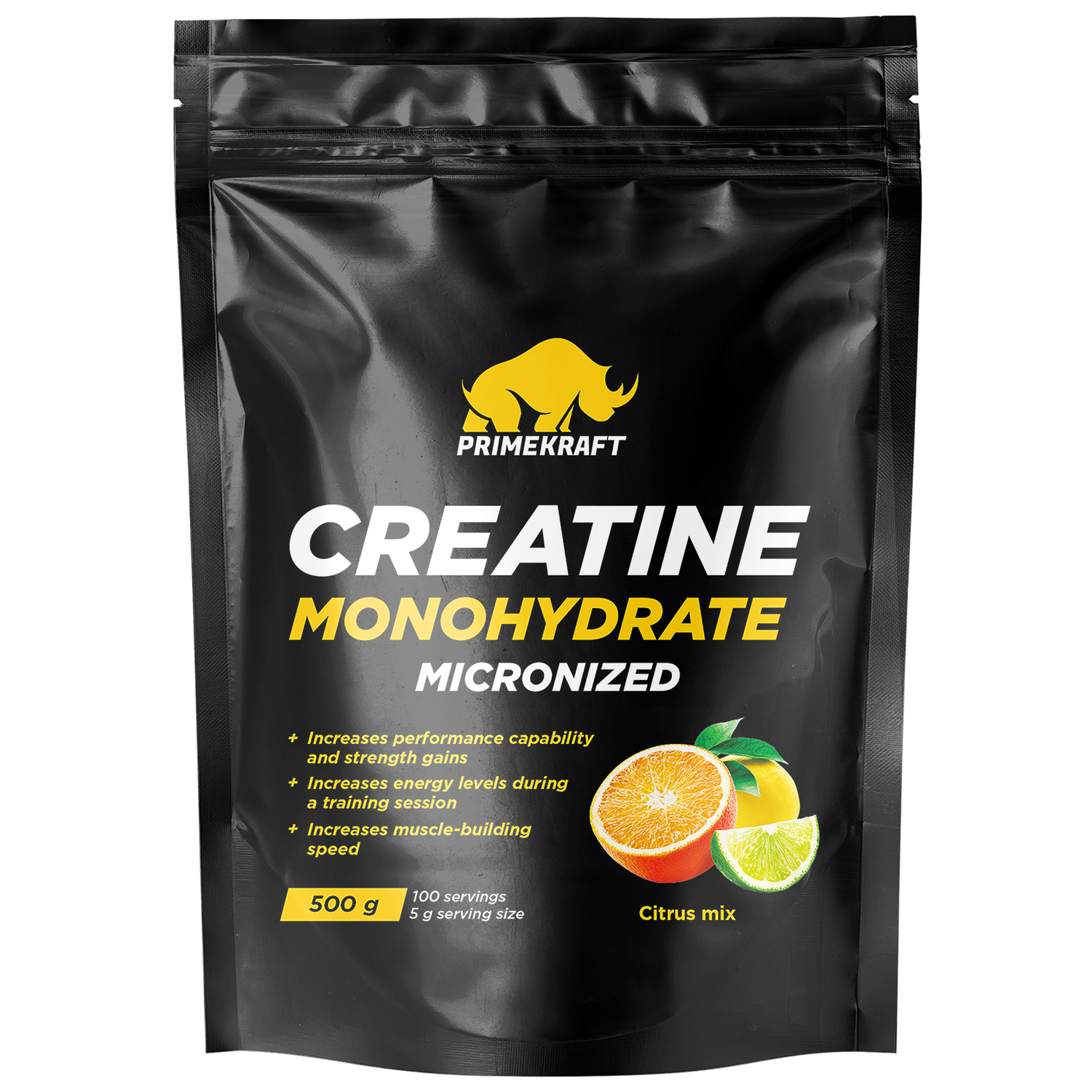 Креатин Creatine Monohydrate Prime Kraft Цитрусовый микс 500 г - фото 1