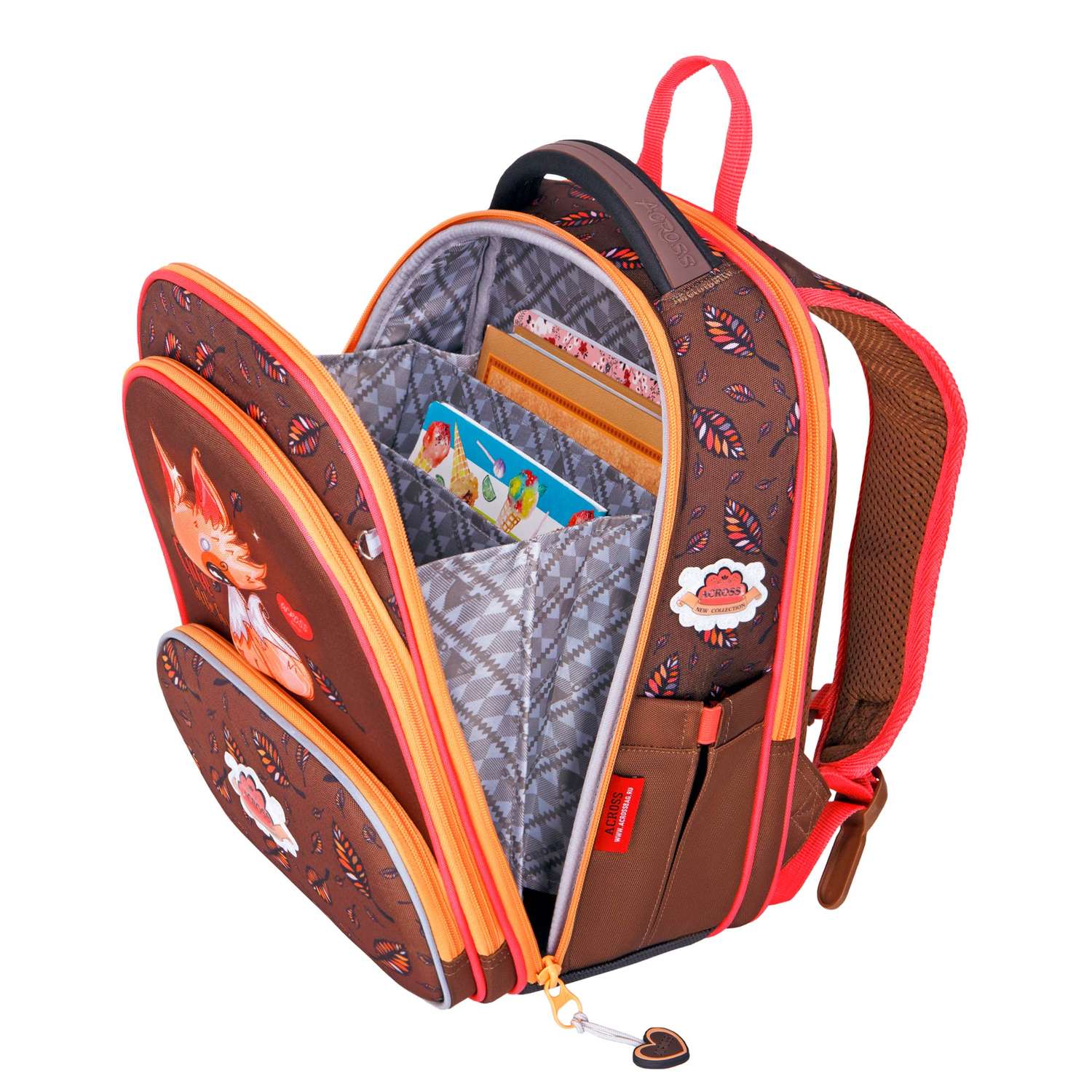 Рюкзак школьный ACROSS с наполнением: мешочек для обуви и брелок - фото 4