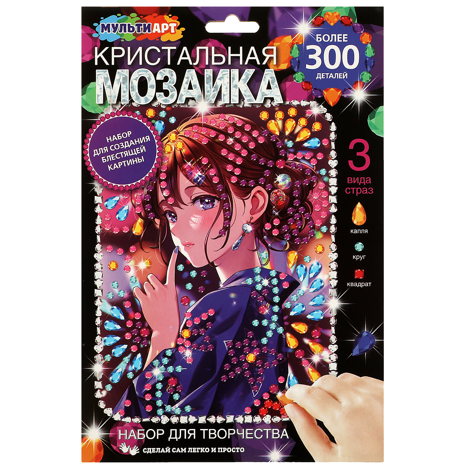 Мозаика кристальная Мультиарт Девушка аниме 358526 купить по цене 69 ₽ в  интернет-магазине Детский мир