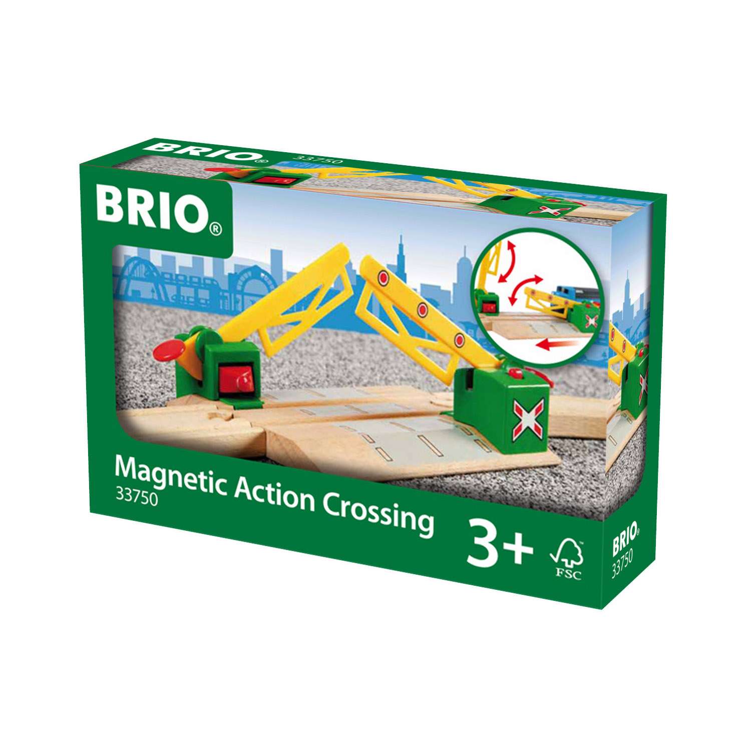 Игровой элемент BRIO железнодорожный переезд на магнитах - фото 2