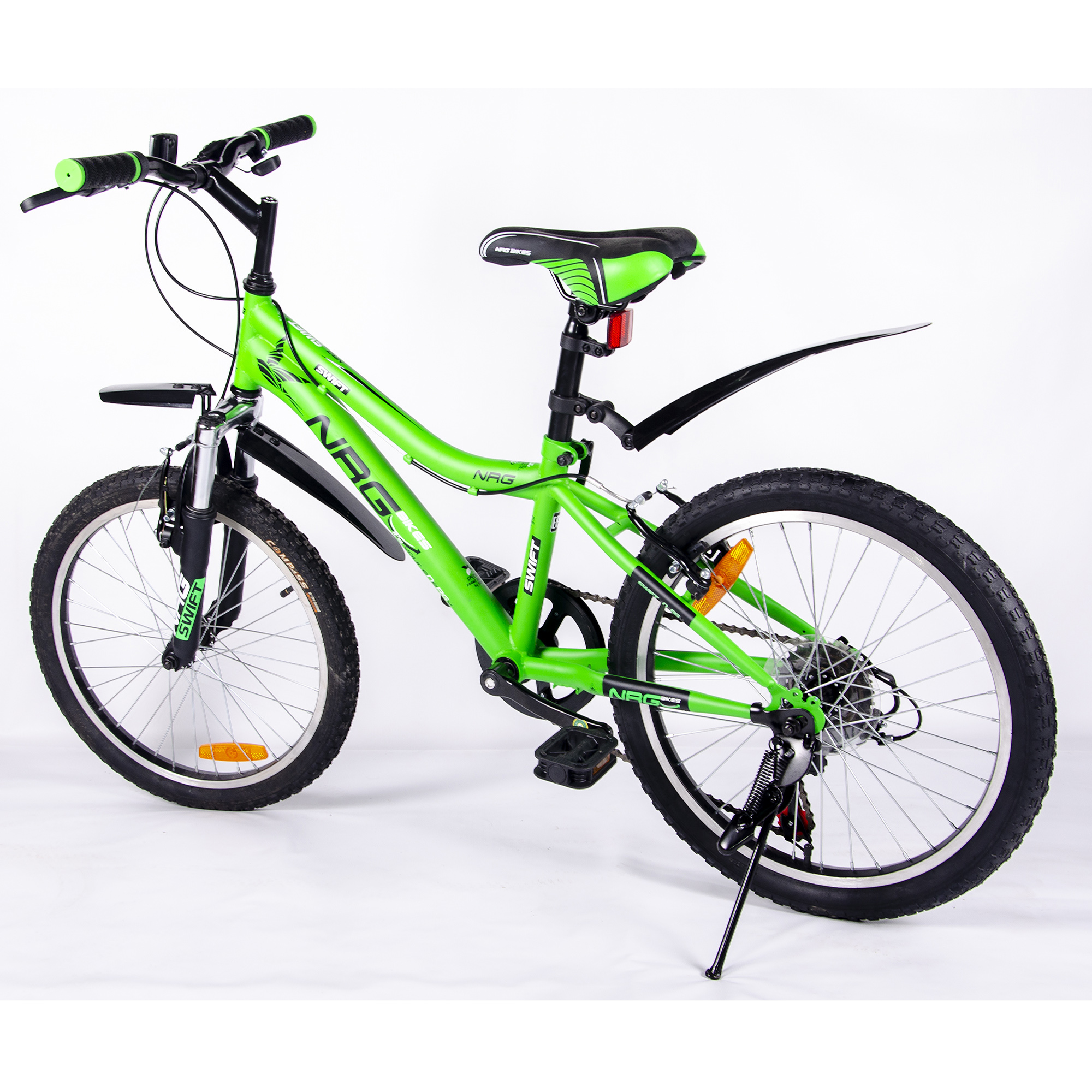 Велосипед NRG BIKES SWIFT 20 green-black-white - фото 4