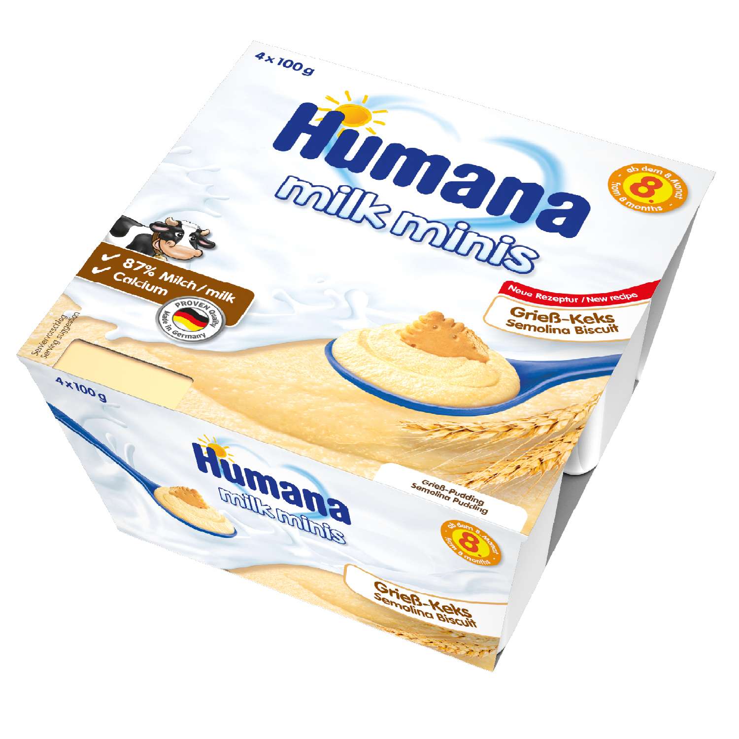 Каша Humana молочная бисквитная 100г*4шт с 8месяцев - фото 1
