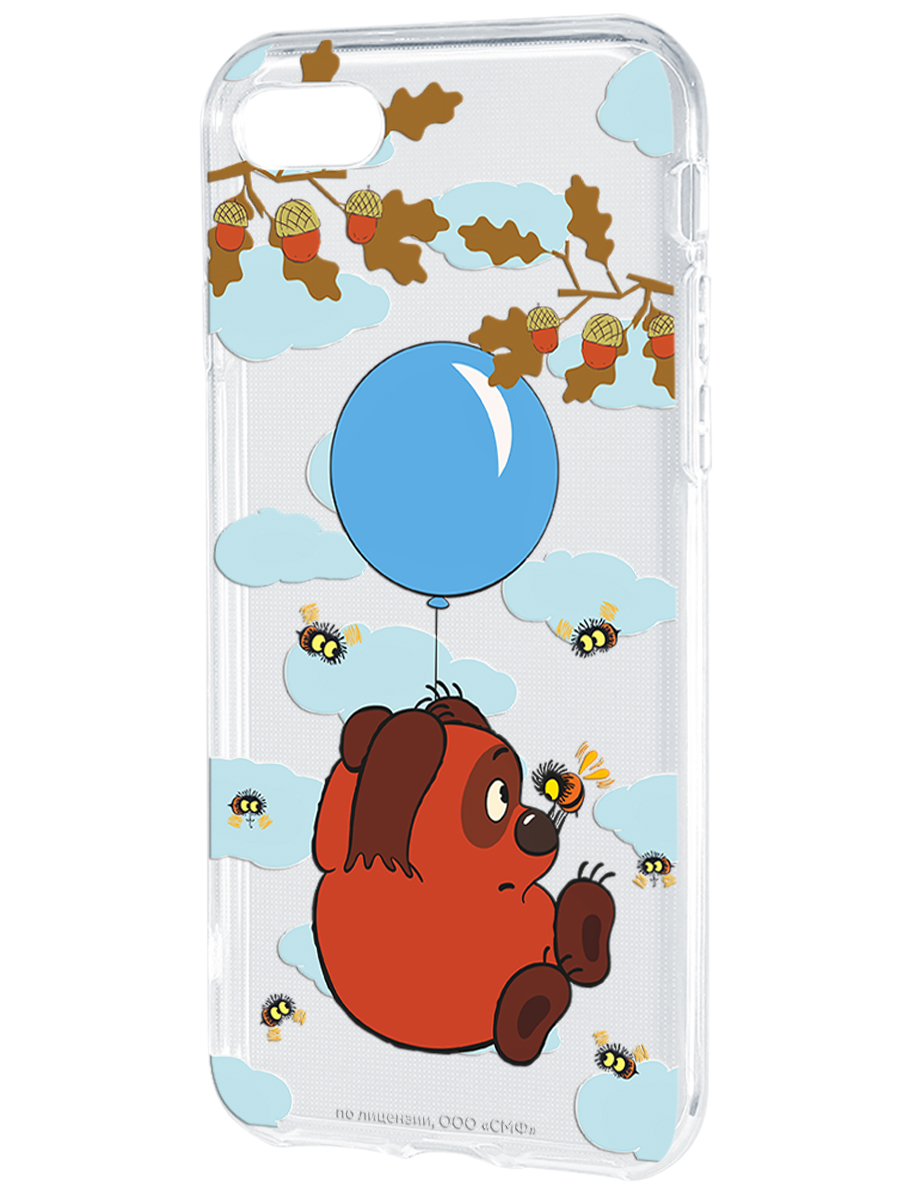 Силиконовый чехол Mcover для смартфона Apple iPhone 7 8 SE Союзмультфильм Полет на голубом шарике - фото 1