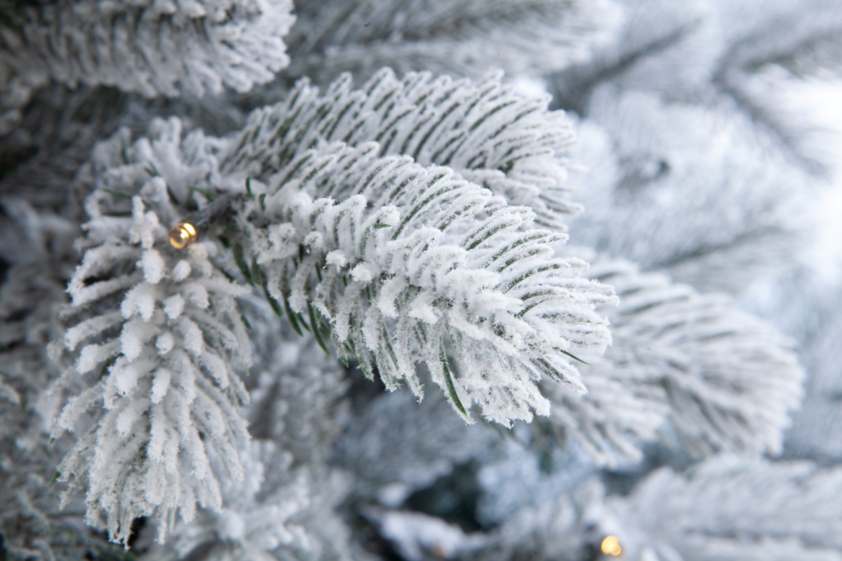 Искусственная елка Crystal Trees Мольвено в снегу с вплетенной гирляндой 155 см. - фото 2